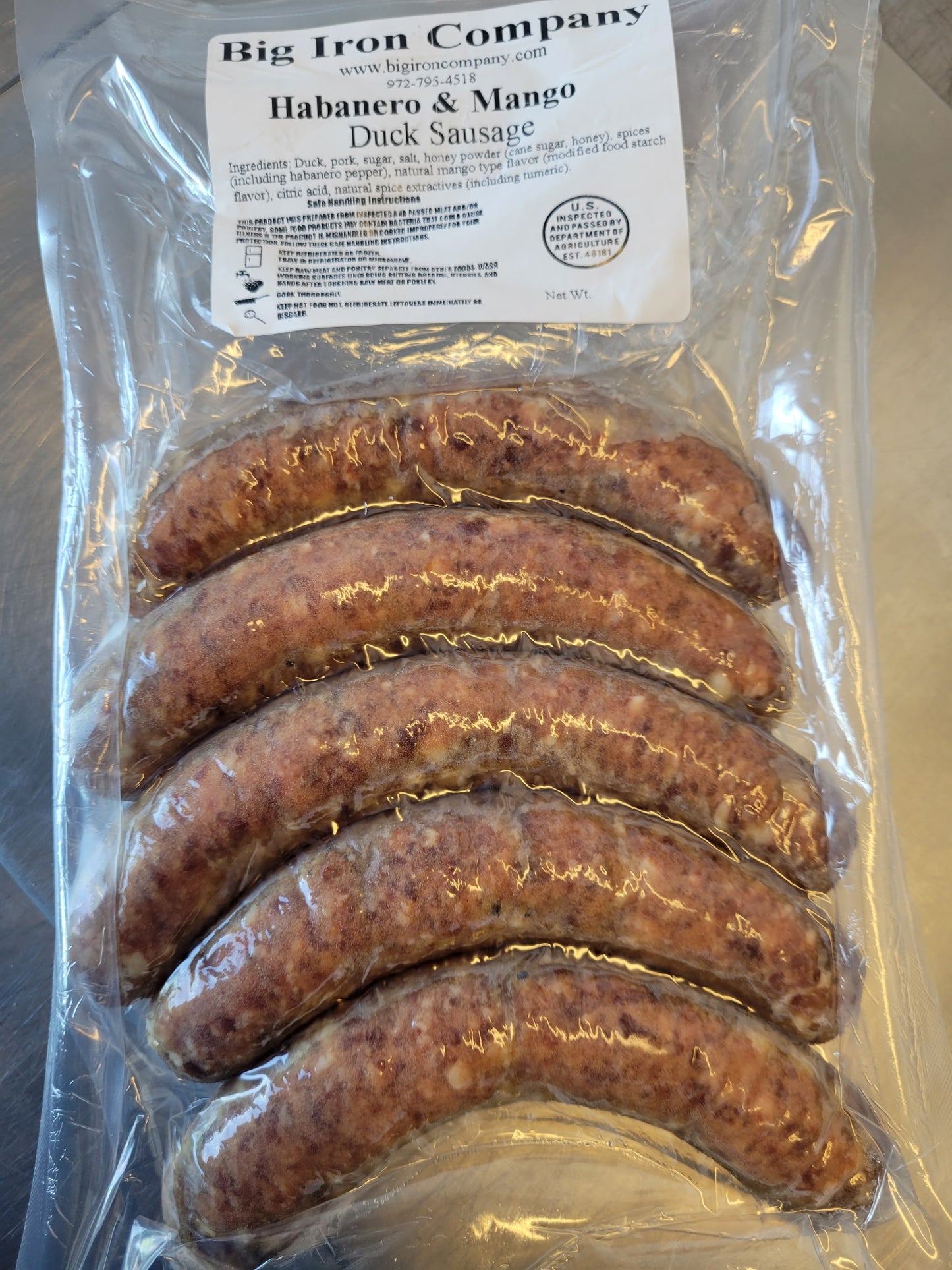 Duck Sausage with Habanero Mango