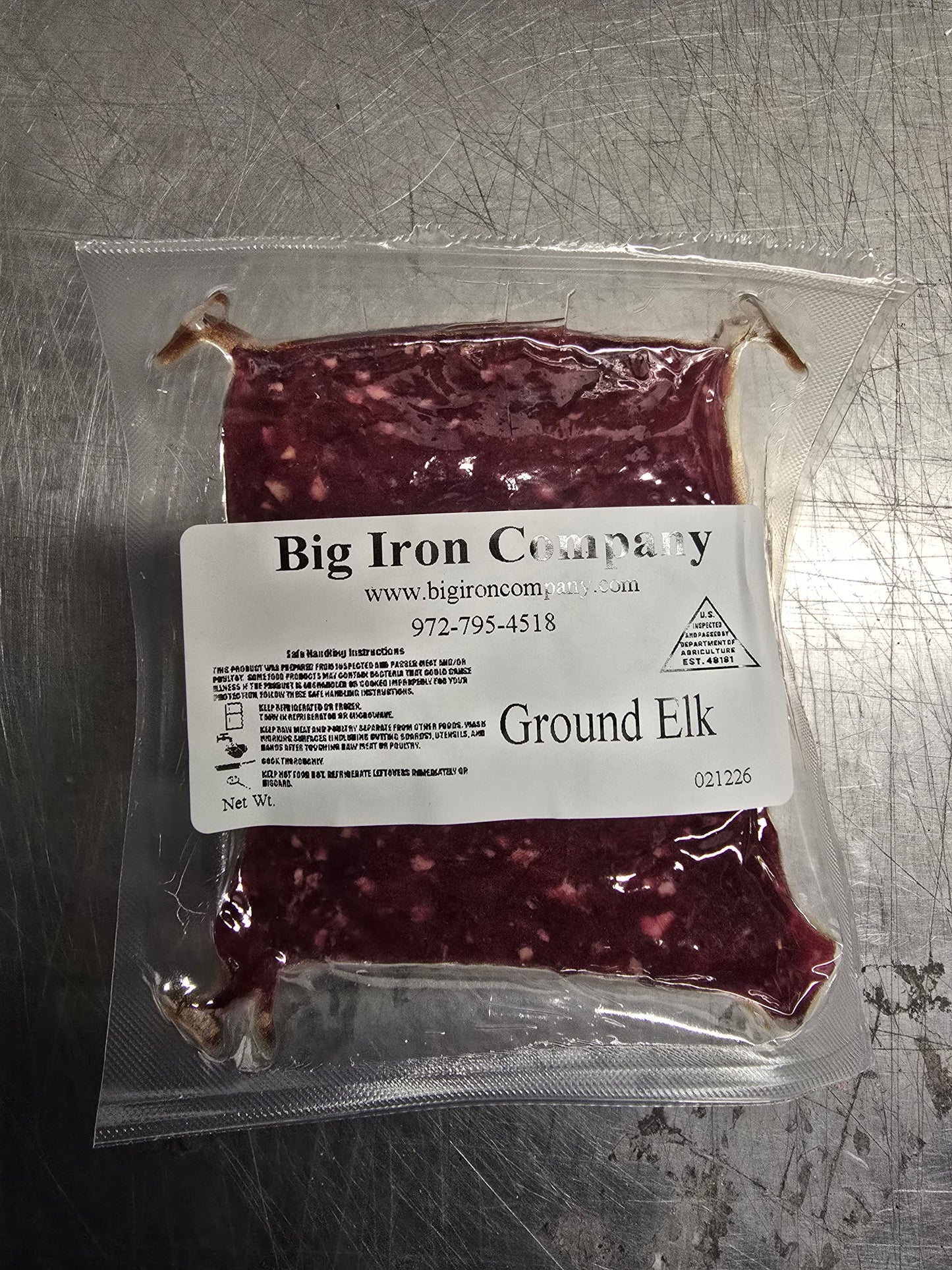 Ground Rocky Mountain Elk 1lb. Packs (30lb case)