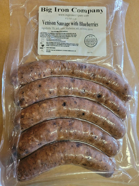 Venison Sausage with Blueberries